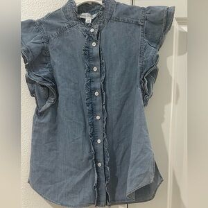 Chelsen & Theodore Denim Button-Up Shirt
